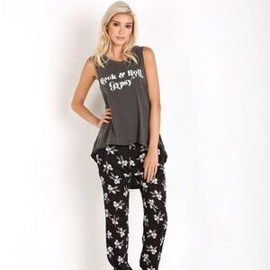 Amuse Society Rock & Roll Gypsy Tunic tank in charcoal- Sz M